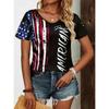 Fashionable Women's V-neck Casual Short Sleeved T-shirt,Rretro Sports Style Casual Sportswear