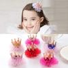 Bambina Corona in Rete Pizzo Perla Fermaglio per Capelli Principessa Dolce Carino Lucido Mollette Moda Copricapo Corona Colorata Accessori per Bambini