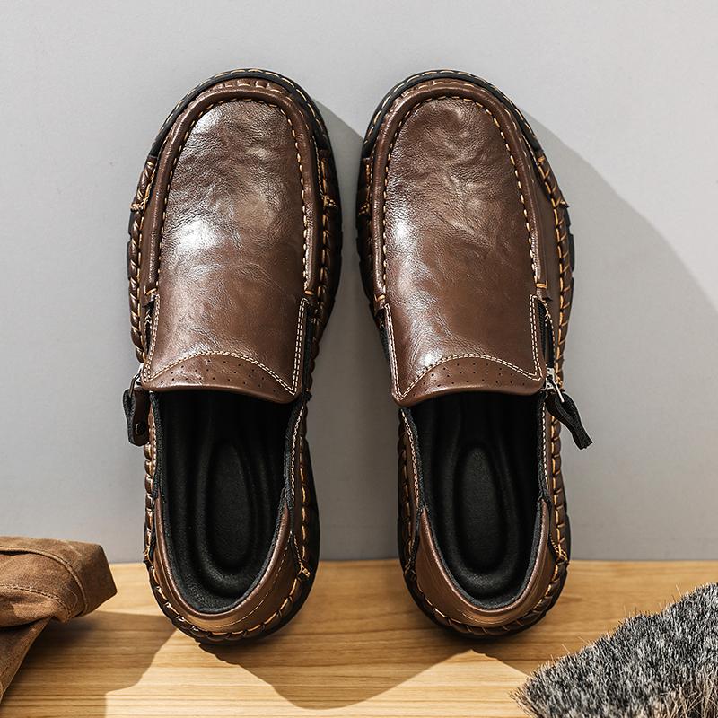 Fashion Handmade Men Loafers New Casual Business Shoes Fashion Leather Flats Comfortable Men's Leisure Shoe Classics Formal Footwear