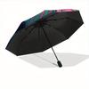 1pc Tropical Leaves Auto Open/close, All-Season Portable Folding Umbrella for Women & Men, Travel, Everyday, Formal Events - Compact Luxury Parasol, O