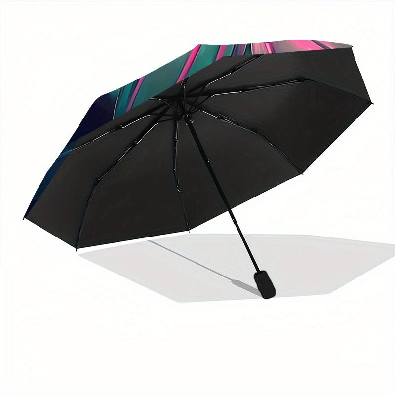 1pc Tropical Leaves Auto Open/close, All-Season Portable Folding Umbrella for Women & Men, Travel, Everyday, Formal Events - Compact Luxury Parasol, O