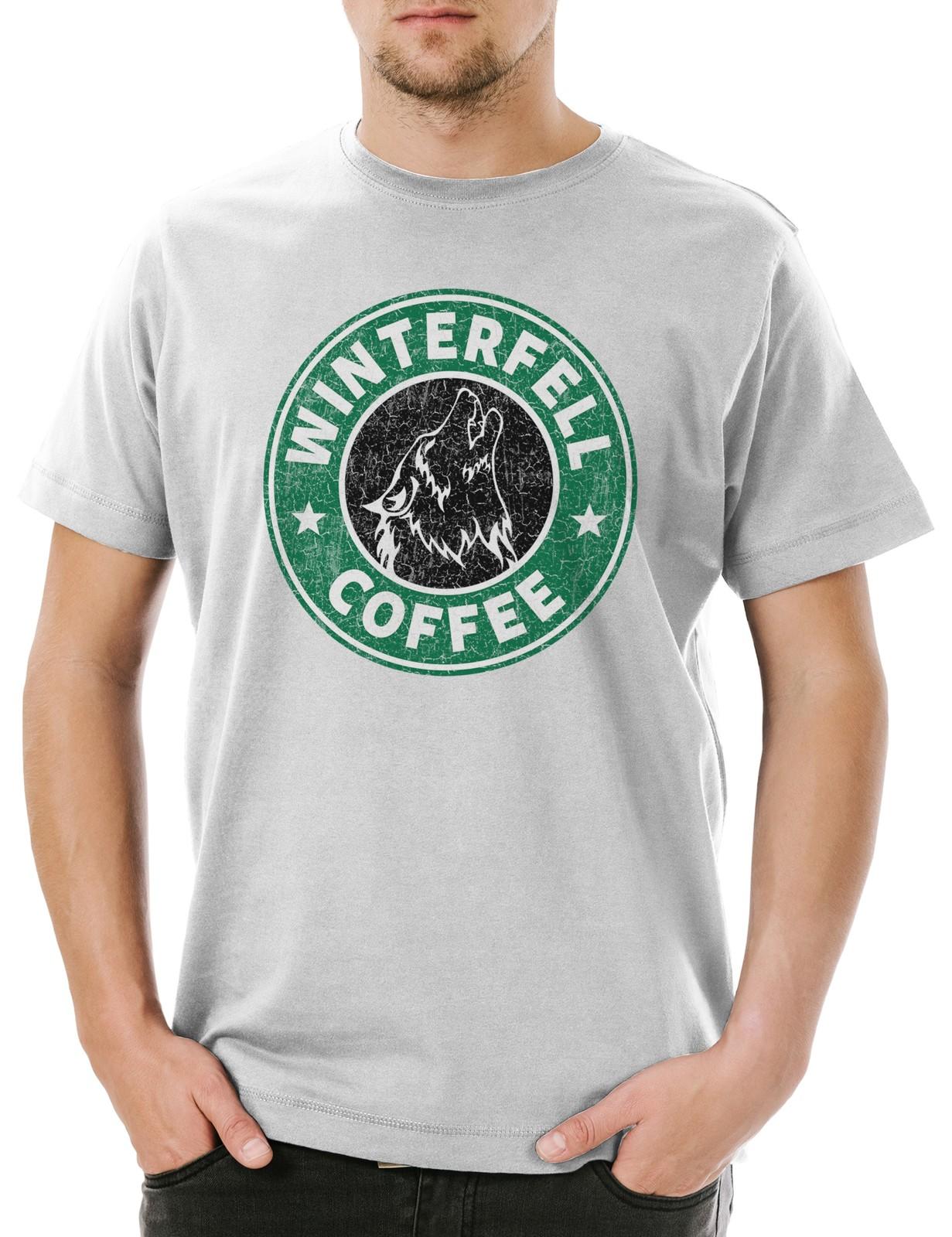 Winterfell Coffee Herren T-Shirt Game Of Symbol Thrones Is Coming House Haus S