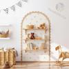 Holz Wandbogen Dekor DIY Unfertiger Holzrahmen Muschelförmige Bastelverzierungen Akzent Möbelleiste Kinderzimmer Kinderzimmer Aufkleber