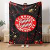FC Bayern München Wappen Kunst Decken Flanell Bedruckt Atmungsaktiv Warm Überwurf für Zuhause Büro Bettwäsche 0708a125