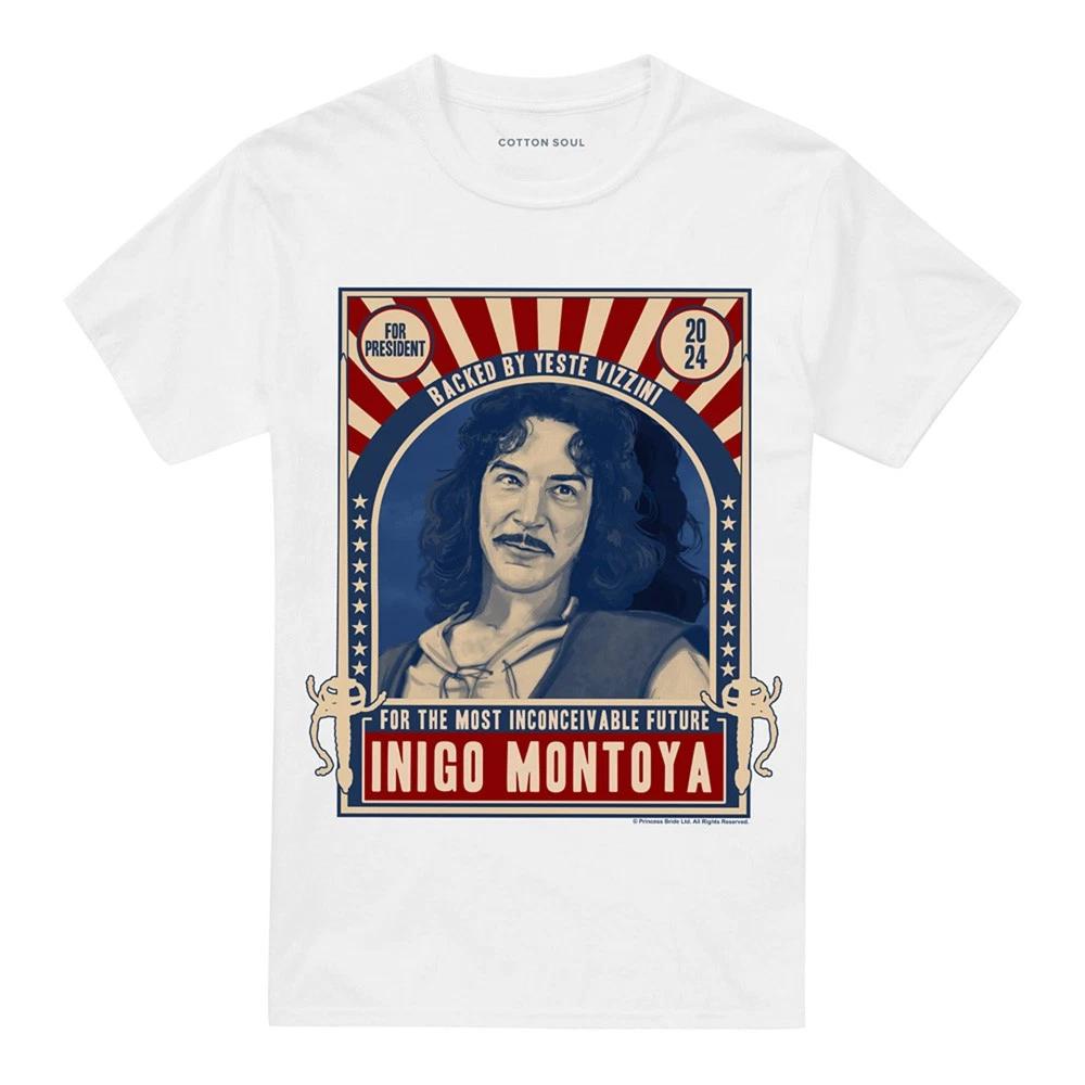 

Princess Bride Montoya For President 2024 100% Cotton T-shirt Mens Tees Top S-5XL, White L