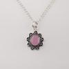 Rose Chalcedony Gemstone 925 Sterling Silver Jewelry Handmade Pendant 1.37" For Christmas Gift CP-40-18