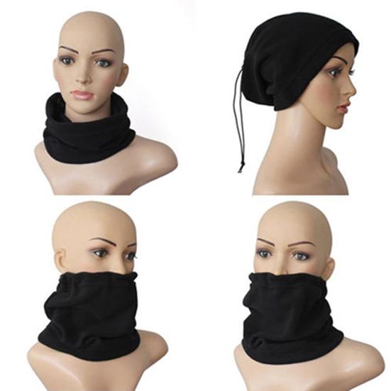 Unisex Polar Fleece Neck Warmer Thermal Snood Scarf Hat Ski Snowboarding Wear