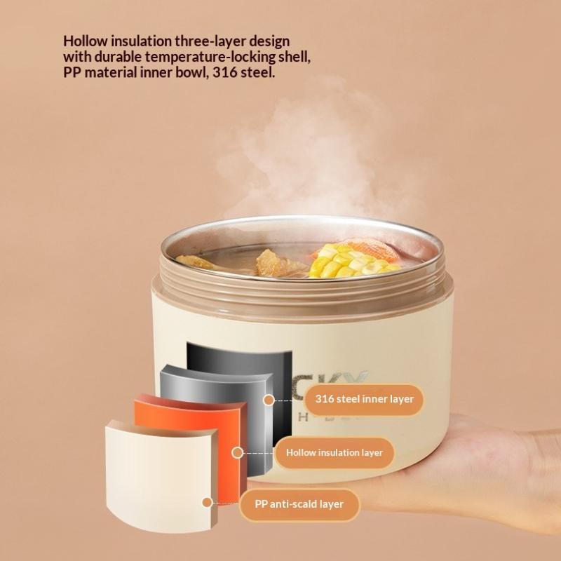 Portable Sealed Thermal Lunch Box For Kids Stackable Microwave 304 Stainless Steel Bento Box Insulated Food Container