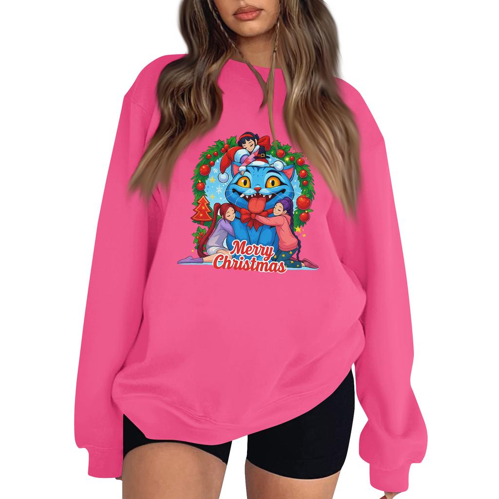 Women's Fashion Long-Sleeve Pullover Sweatshirt With Fun Movie-Themed Print