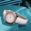 Fashion Casual Leather Light Luxury Diamond Non-Waterproof Quartz Women'S Watch