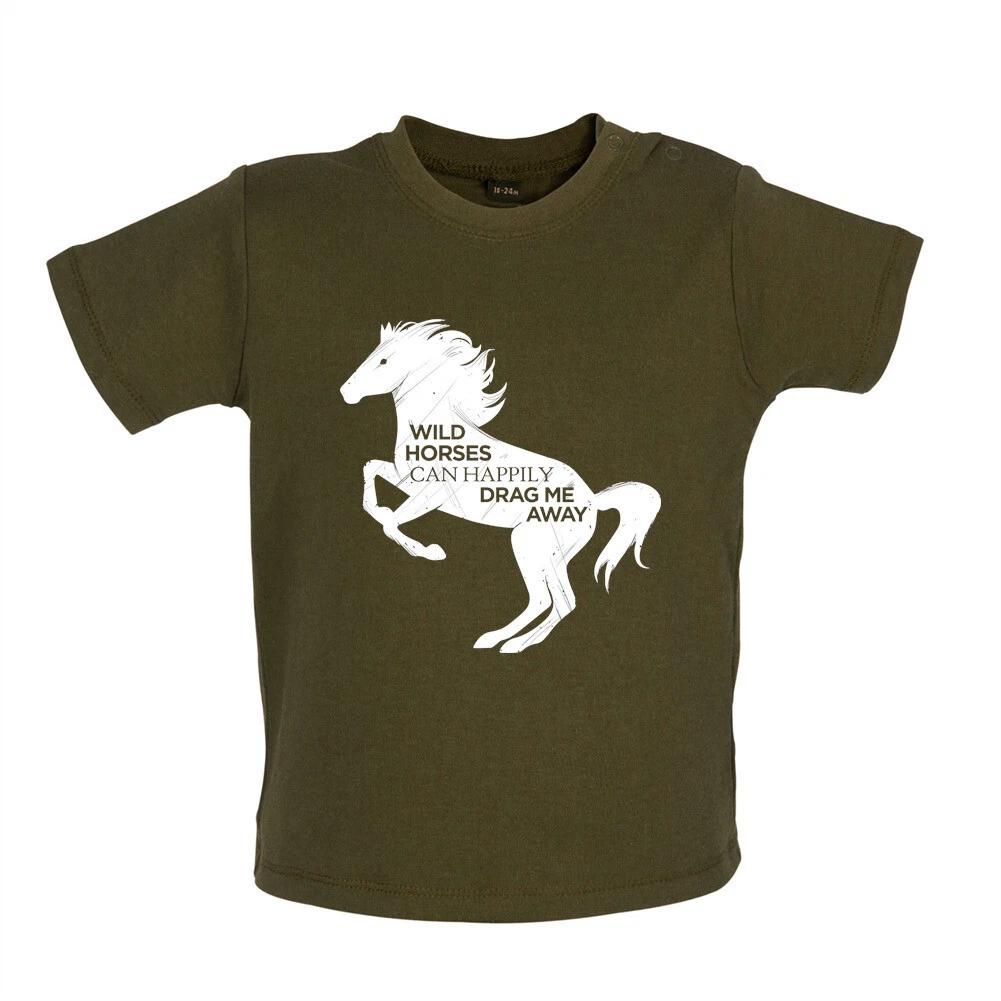 

Wild Horses Can Drag Me Away - Kids T-Shirt / Bodysuit - Motorcycle Racing 100
