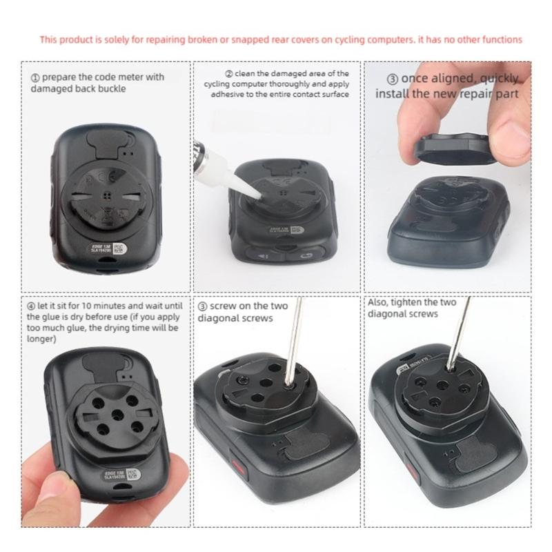 Bike Computer Base Repair Set Silicone Cycling Computer Base Ear Fix Replacement Part Quick Installation Bike Accessory
