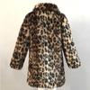 omen's fur acket fashion women's clothing medium and long leopard print artificial fur coat winter thickened warm trench coat