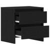 Nightstand Black Oak Look 45 x 34 x 44.5 cm Engineered Wood