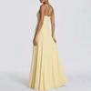 Elegant Solid Color Sleeveless Evening Dress Women 2026 High-Waist Fitted Long Gown Formal Party Occasion