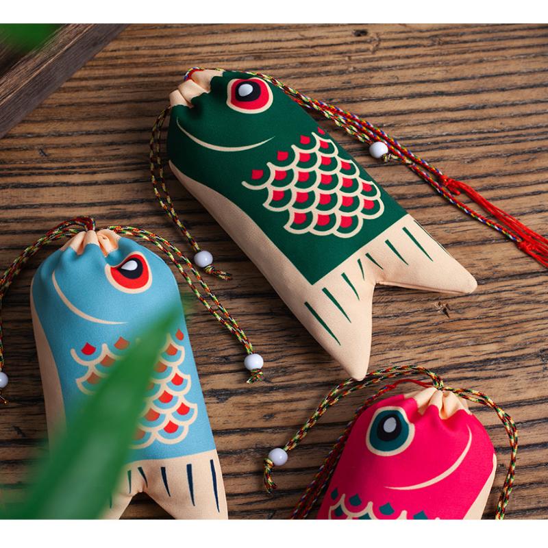 Koi Carp Blessing Bag Pendant Hanfu Decoration Graduation Gift Lucky Pouch Sachet Jewelry Bags Koi Carp Blessing Bag Coin Purse