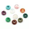 Round Bead Big Hole Loose Beads Agates Lotus  Perforated Beads Agates Stone Beads  Jewelry Making