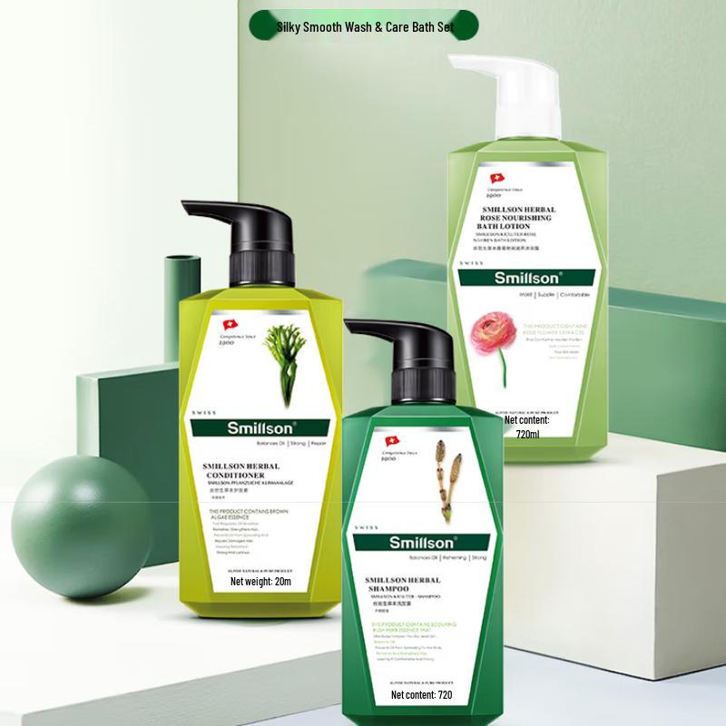 Smillson Herbal Oil Control 3-Piece Hair & Body Care Gift Set