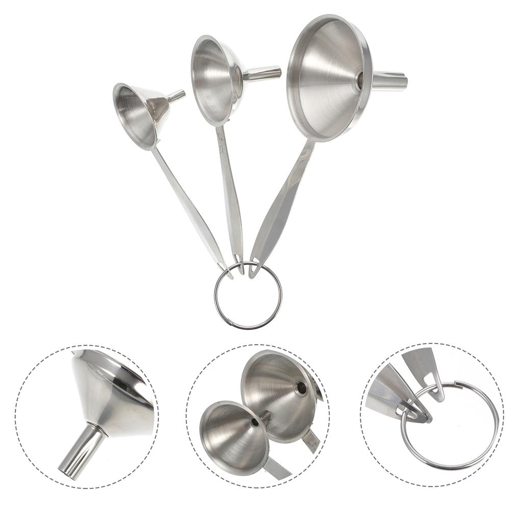 3 Stück Trichter Spender Sieb Ausgießen Wasser Öl Flüssigkeit Transfer Fülltrichter Filter