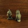 Brass Solid Owl Ornament Creative Home Decoration Copper Carving Handicraft Tea Pet