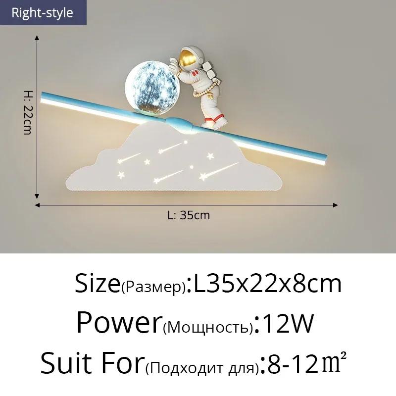 Cartoon-Hintergrund-Wand-LED-Leuchten Moderne minimalistische Astronaut Schlafzimmer Nachttischlampen für Zimmer Kinder Haushaltsgeräte