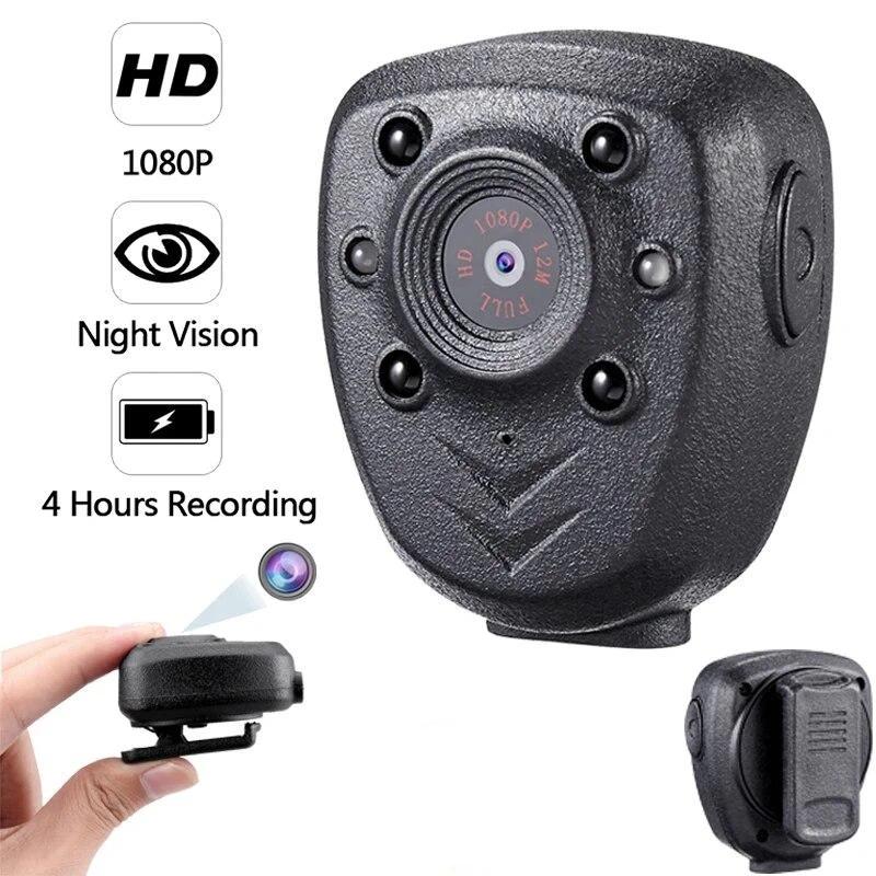 Body-worn Camera, 1080P HD Security and Law Enforcement Recorder, Wearable Sports DVR, Night Vision Infrared Loop Recording Camera
