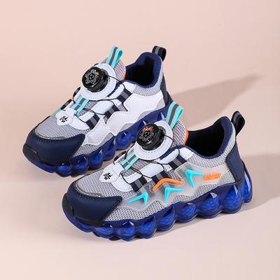 Boys' Shoes Spring and Autumn 2025 New Mesh Breathable Children's Sports Shoes Medium and Older Children's Running Shoes Foreign Trade Shoes