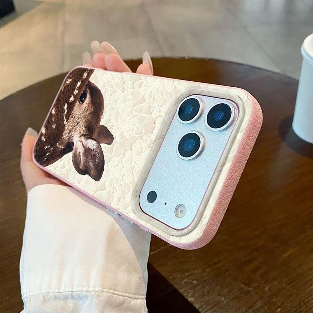 Lace Moose Phone Case For IPhone 16 15 14 13 12 11 Pro Max 17 Air 14 Plus Soft Shockproof Bumper Silicone Back Cover