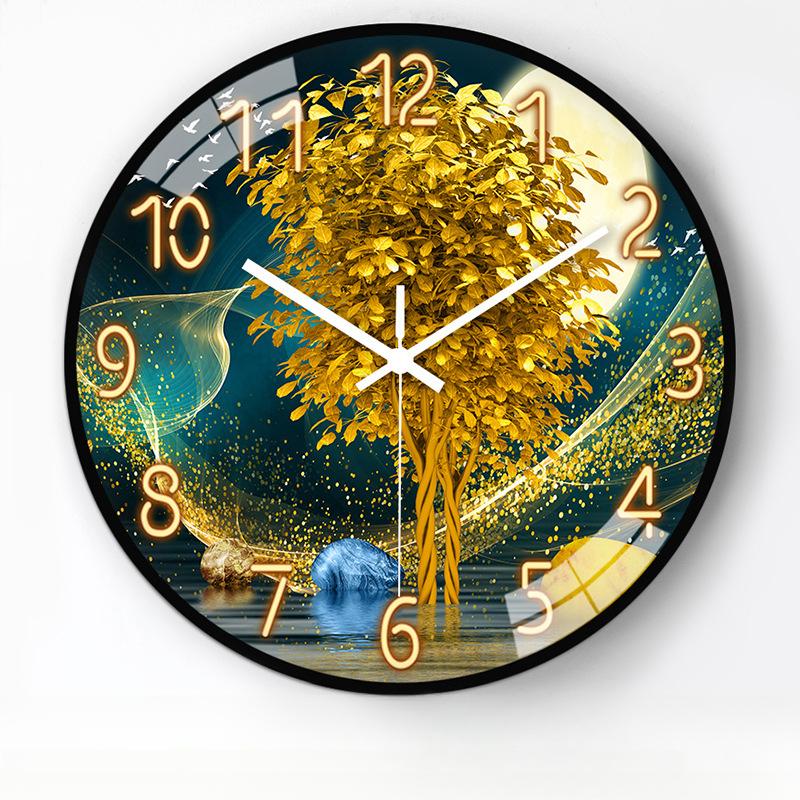 

10-inch 25cm personalized fashion clock automatic time-shifting radio clock dining bedroom living room decoration wall clock