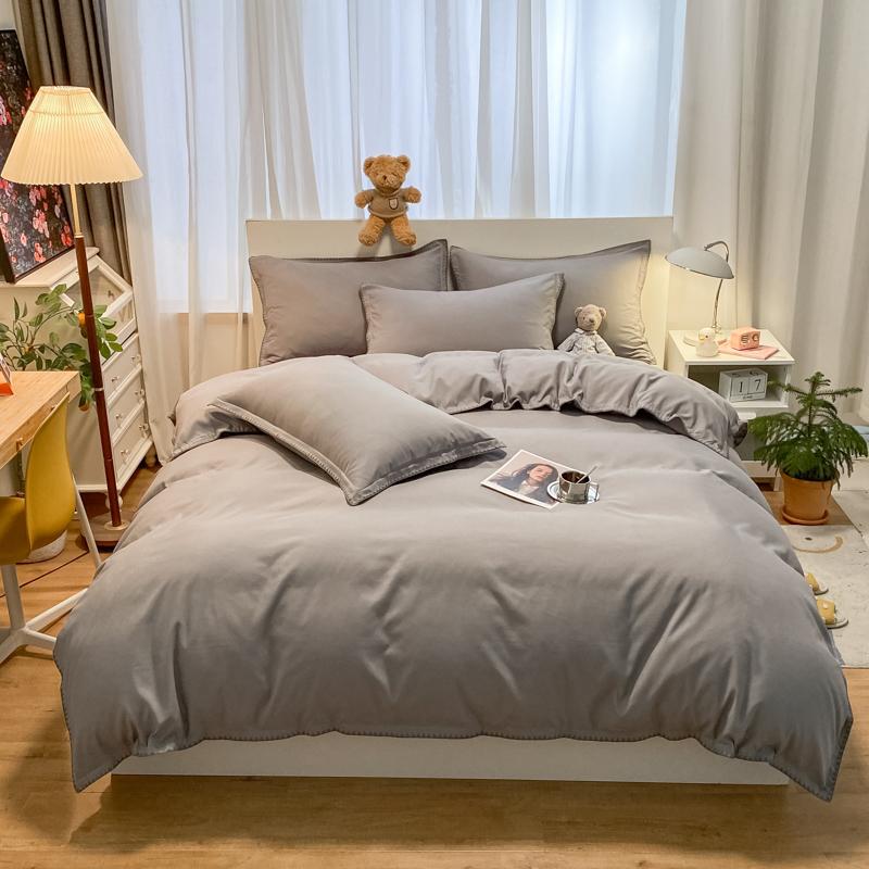 Super Soft Washed Cotton Bed Four Piece Set Four Season Fresh Down Duvet Cover Three Piece Set Is a Great Seasonal Gift