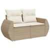 VidaXL Salon de Jardin avec Coussins 10 pcs, Canapés de Terrasse, Ensemble de Meubles de Patio, Mobilier d'Extérieur, Beige 3221907