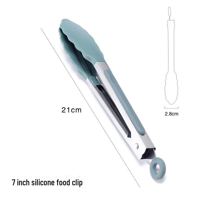 Cross-Border Stainless Steel & Silicone BBQ Grilling Tongs Set – 7", 9", 12"