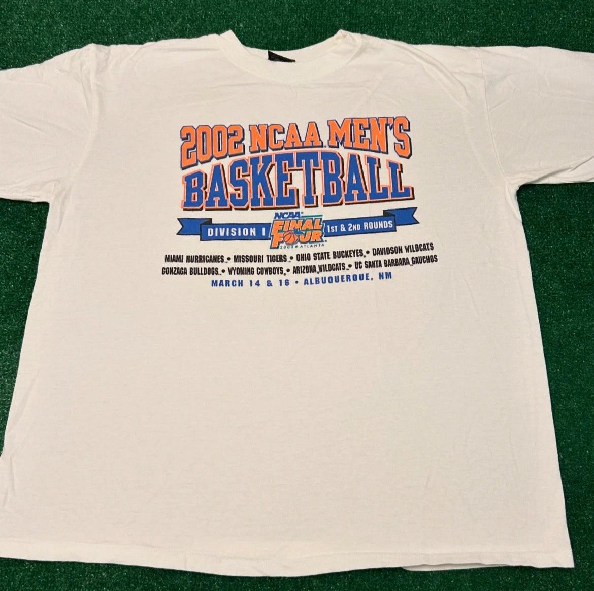 Vintage NCAA Final Four Basketball 2002 First Round Atlanta VTG Shirt Mens XXL 2XL