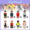 Conjunto de Blocos de Construção de Minifigura de Madeira de Estrela de Futebol Colorida Para Crianças com 50-100 Peças