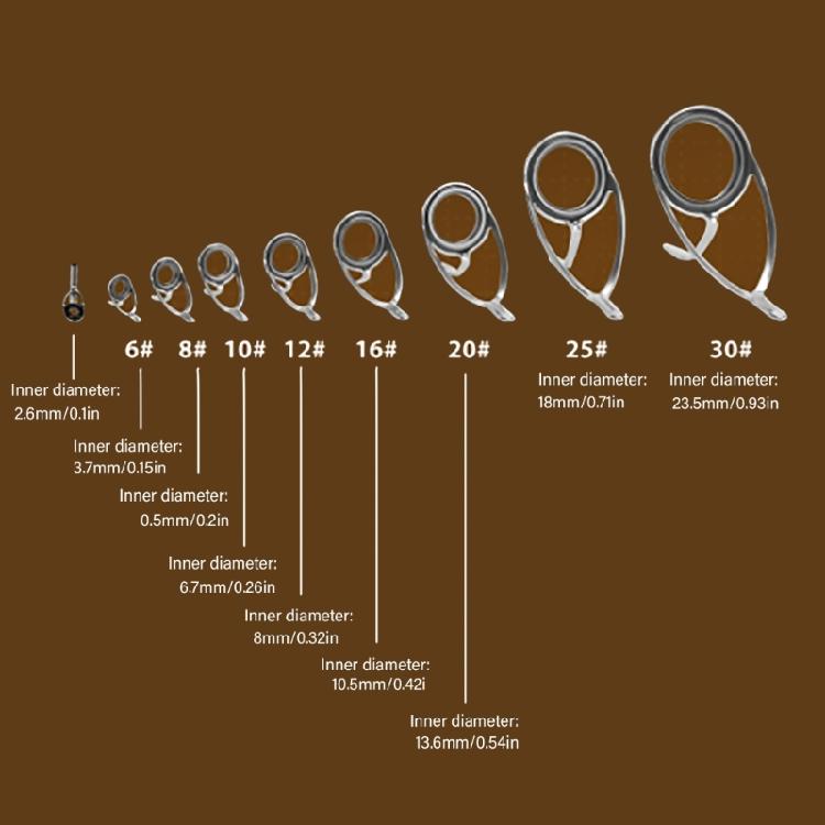 9Pcs Stainless Steel Ceramic Rings Rod Tip Fishing Rod Guides Single/Double Leg Fishing Rod Guides Rings Easily Install