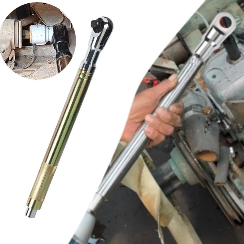 Motorized Rotating Ratchet Extended Wrench Hand Tool With Additional Grip For Simple Bolt Removal In Difficult Locations