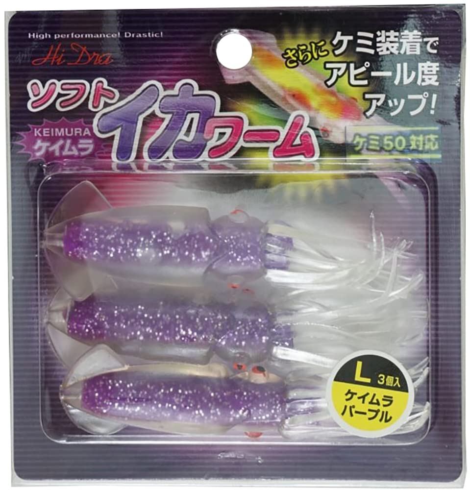 MARUSHINGYOGU Dragon Soft Squid Worm Purple L (Keimura) фиолетовый