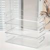 Cosmetic Storage Box Desktop Clear Box Drawer Organizer Stackable Shelf, Aesthetic Room Decor, Home Decor, Kitchen Accessories
