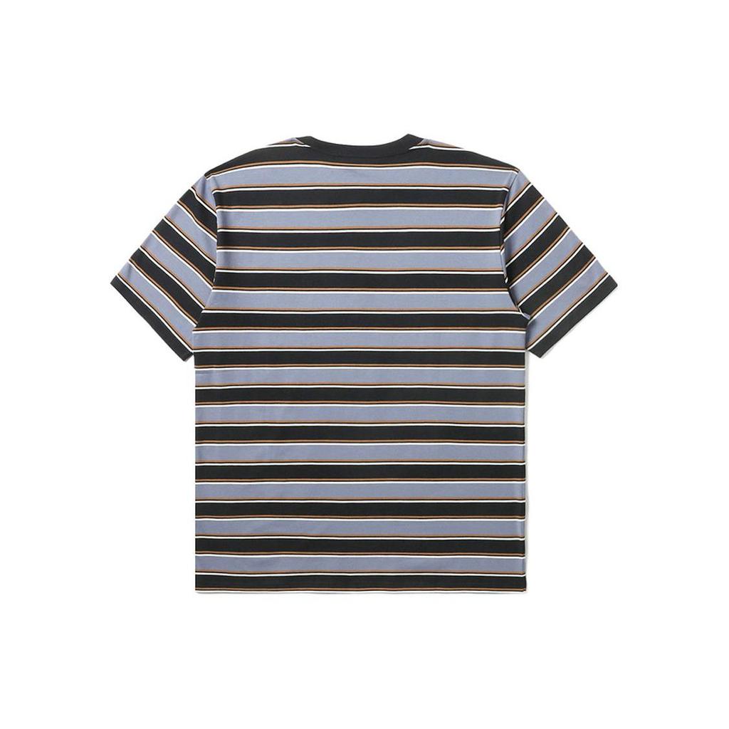 Carhartt WIP SS23 Striped Logo Embroidered Crew Neck Short Sleeve T-Shirt Men Tops CHXTES231386K-BLX