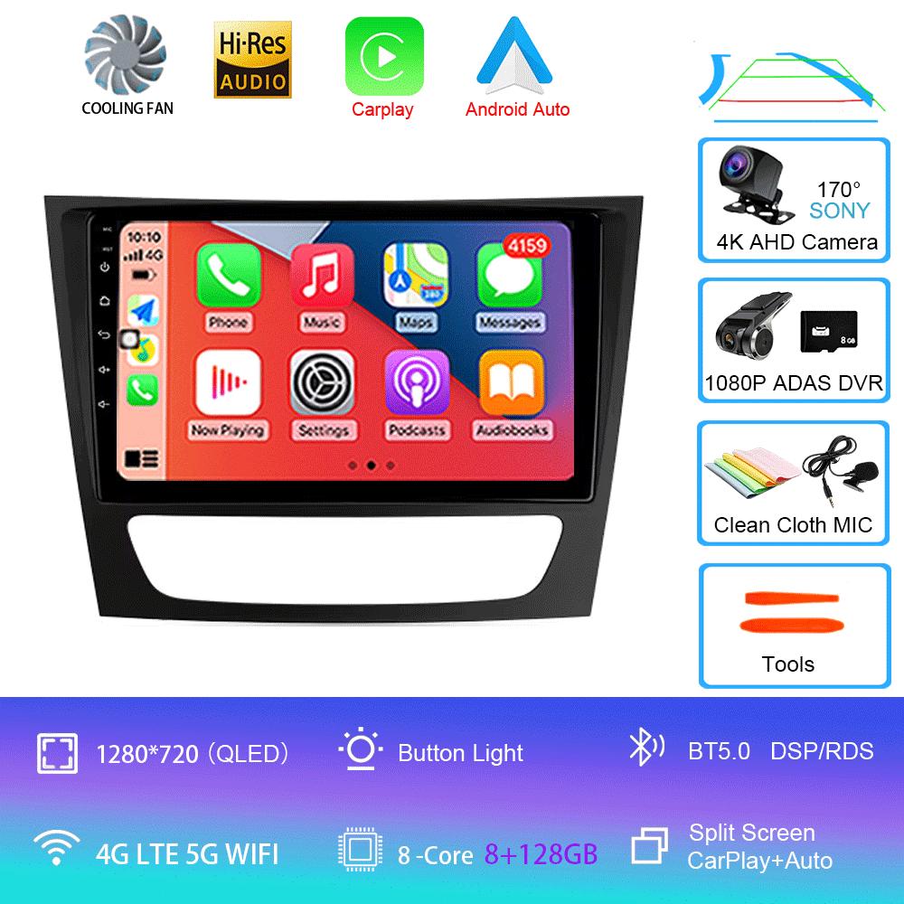 Android 14 Carplay Mașină Pentru Mercedes Benz E-class W211 E200 E220 E300 E350 E240 E270 E280 CLS CLASS W219 2 din Stereo Multimedia