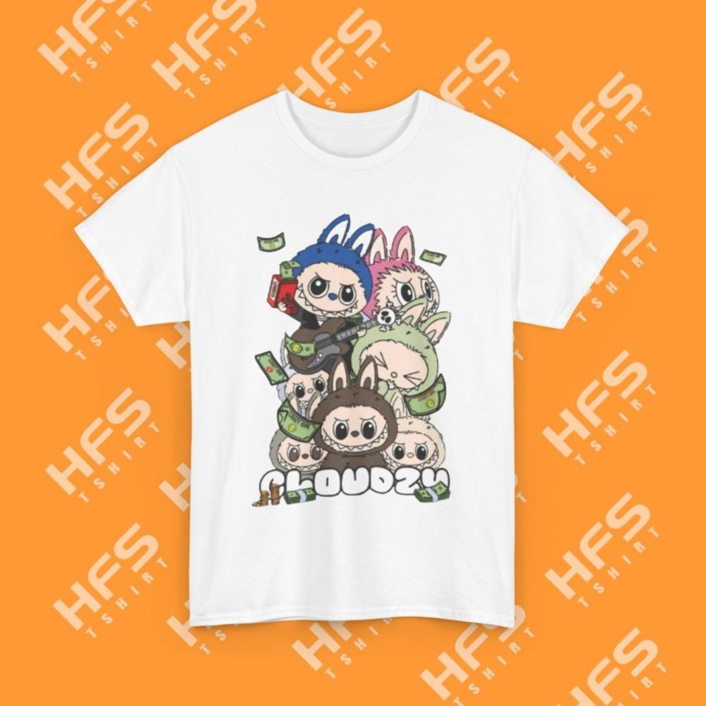 

Q Version Labubu Print Short-sleeved T-shirt Summer All-match T-shirt Men s and Women s S