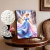 Magic Castle Cinderella Pearl-Inlaid Frameless Art | Handmade Pearl Craft, Magic Castle Theme, for Luxury Fairy Tale Home Decor & Gift Option