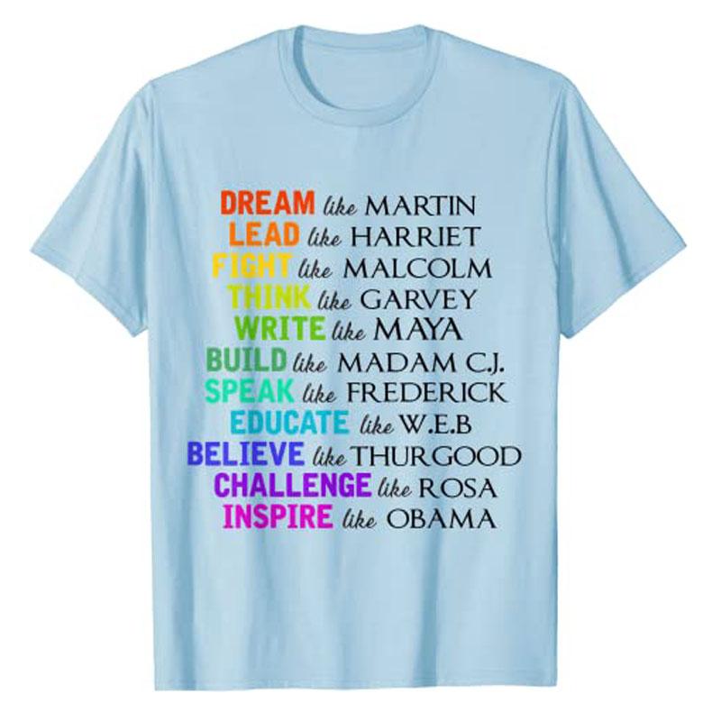 

Dream Like Martin Lead Like Harriet Black History Pride Gift TShirt Women Unisex Clothing Graphic Tees Tops Short Sleeve Blouses 4XL