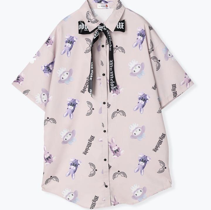 

[Б/У] Блузка My Melody Sanrio Кролик Лента Болезненно Милая Мечтательная Готическая Лолита Панк Кролик Розовый