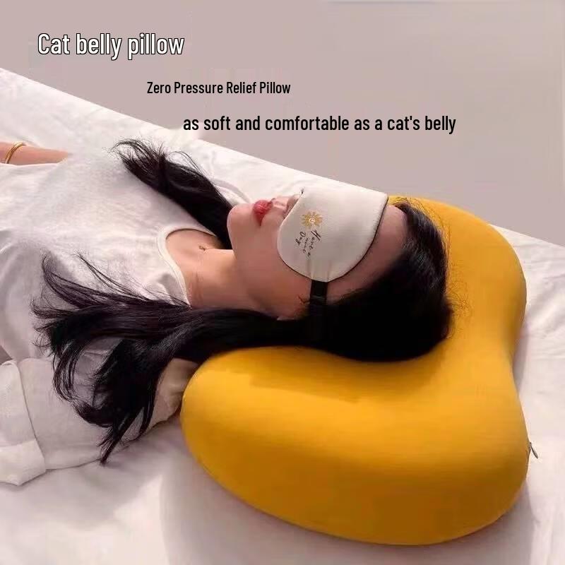 JINGRUIXIANG Cat Belly Memory Foam Pillow