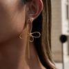 Yori Minimalist Simple Line Butterfly Tassel Earrings Waterproof Metal 18K Gold Plated Simple Daily High Quality Jewelry Gift