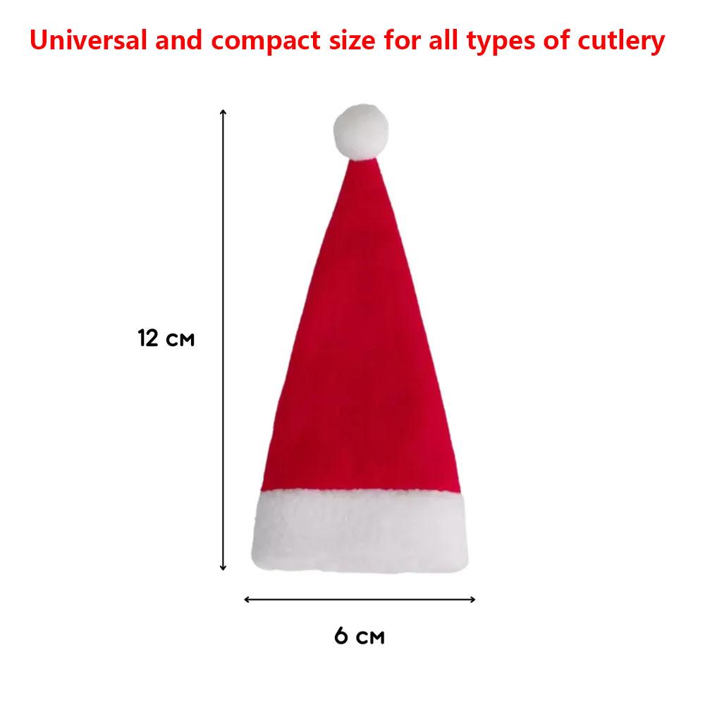 Festive Table Decor Red Santa Hat Napkins Set 12cm 20 Pack