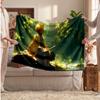 Agatsuma Zenitsu Printed Flannel Blanket, Skin Friendly Warm Throw for Indoor Couch Bed Daily Use