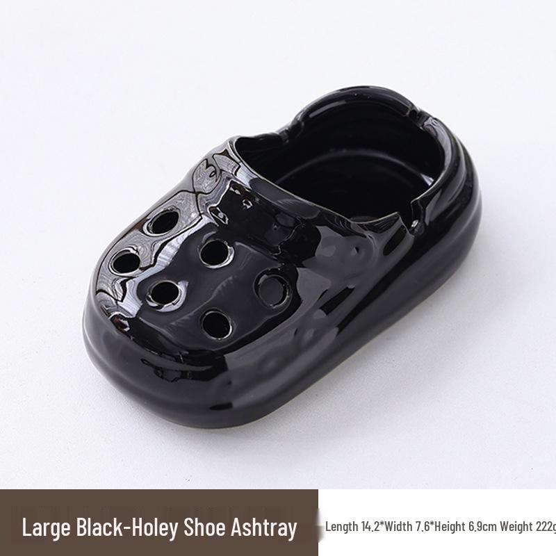 Ceramic Shoe Slipper Ashtray for Home, Office, or Hotel Decor