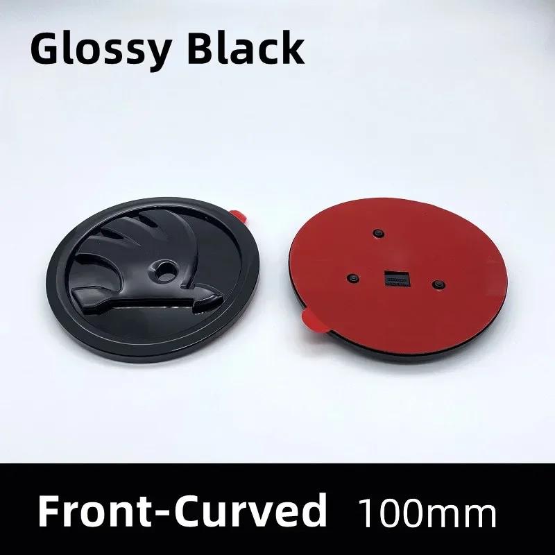 2025 Neu 100mm ABS Auto Frontemblem Heckklappenabzeichen Aufkleber für Skoda Fabia 1 2 A7 Octavia RS Superb Rapid Yeti Karoq Auto Zubehör